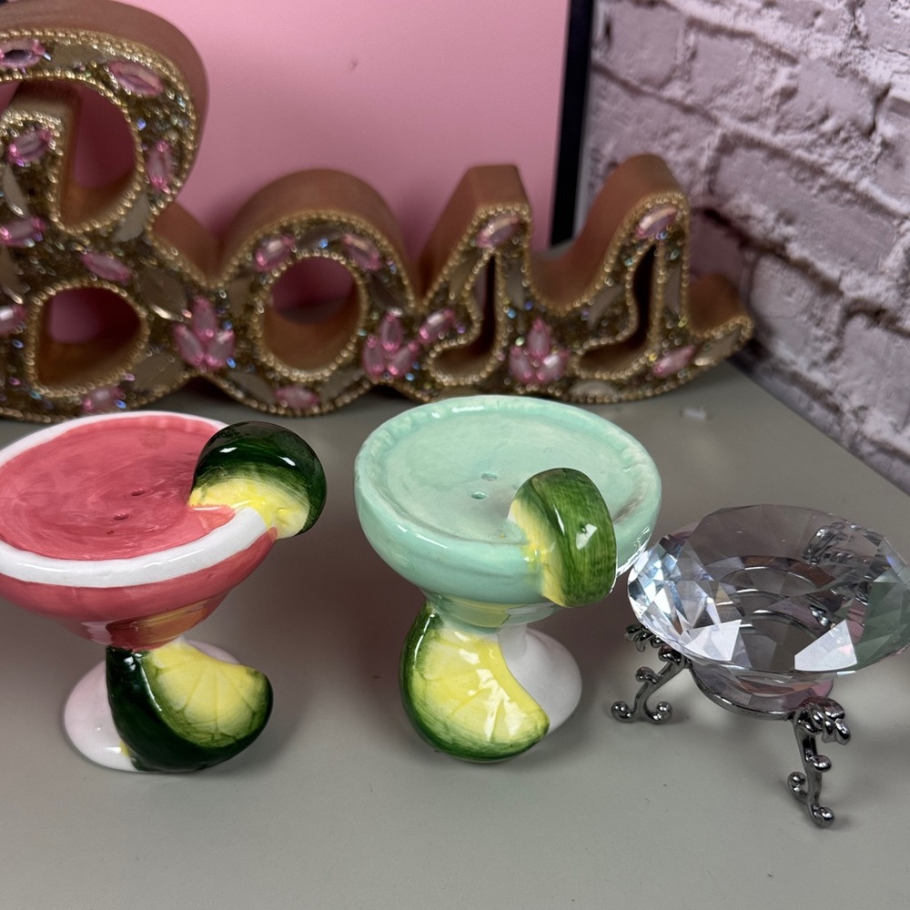Colorful Ceramic Cocktail Salt Shaker Set
